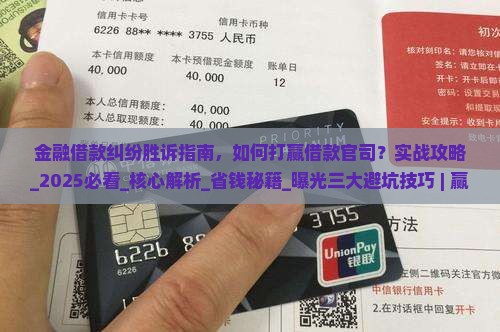 金融借款纠纷胜诉指南