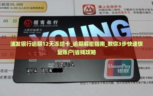浦发银行逾期12天冻结卡怎么办