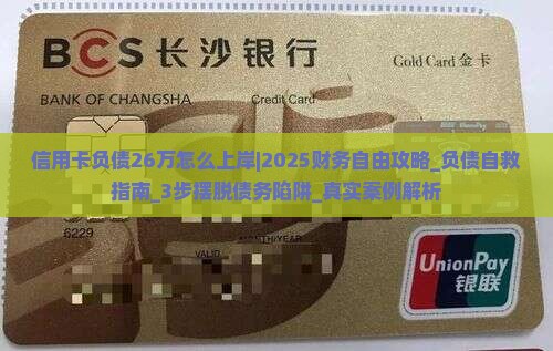 信用卡负债26万怎么上岸才能实现财务自由