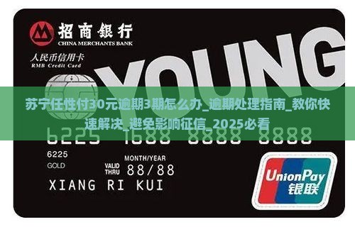 苏宁任性付30元逾期3期该怎么办