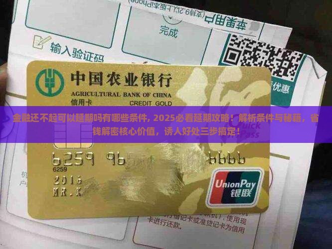 招联金融还不起可以延期吗有哪些条件