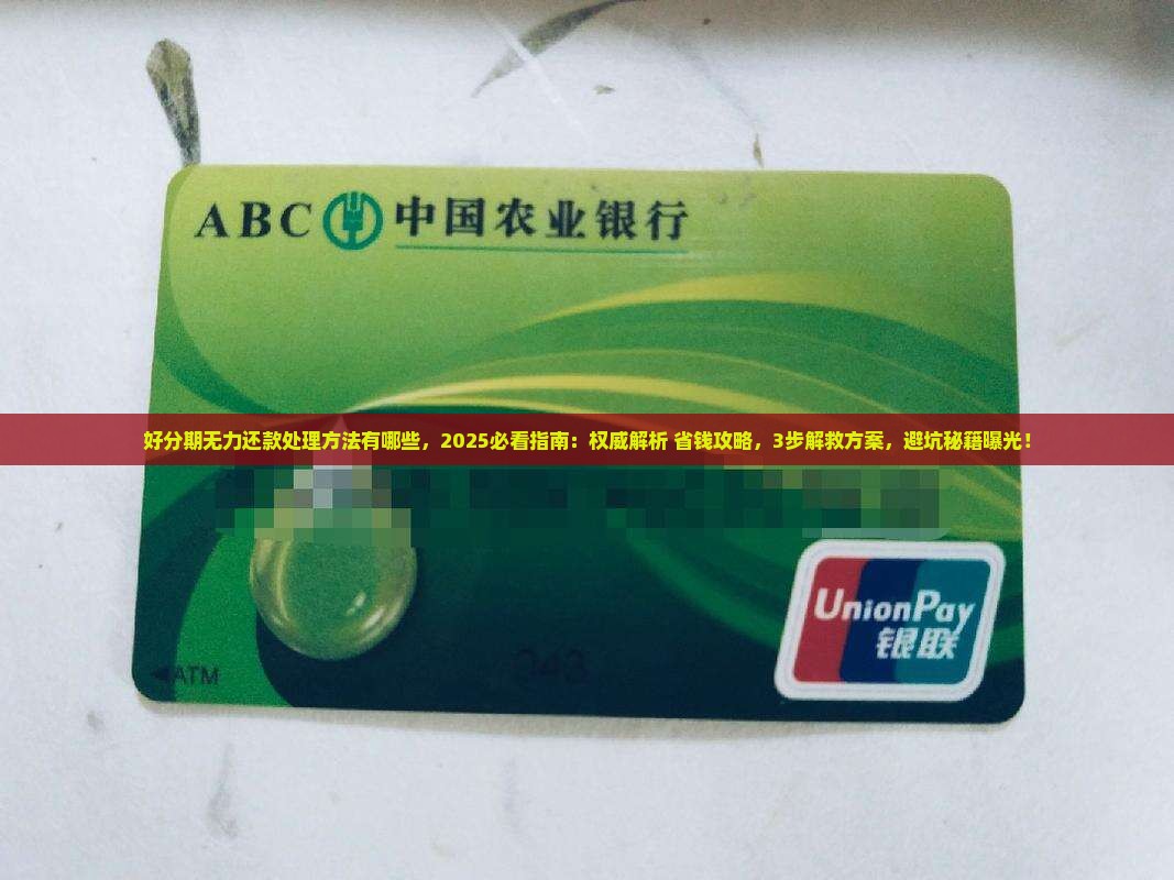 好分期无力还款最佳处理方法有哪些