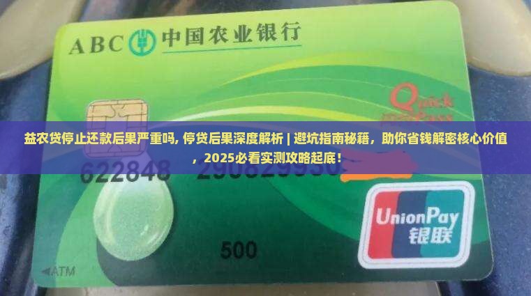 益农贷停止还款后果严重吗