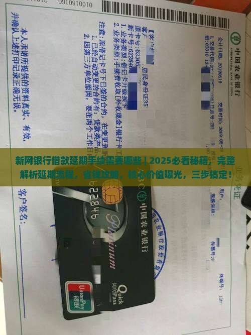 新网银行借款办理延期手续需要哪些
