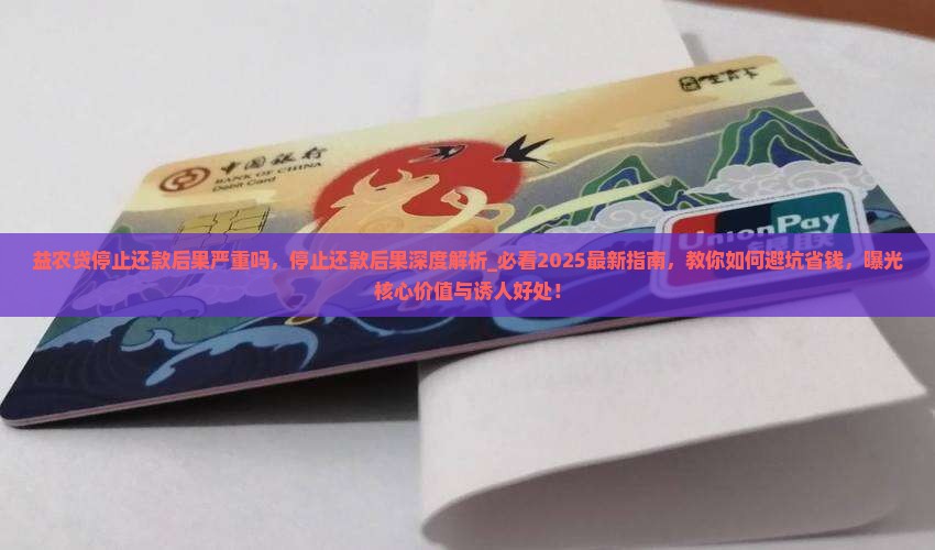 益农贷停止还款后果严重吗