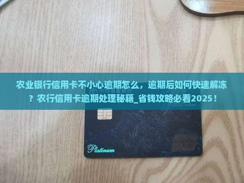 农业银行信用卡不小心逾期怎么办理
