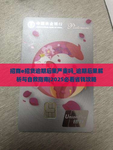招商e招贷逾期后果严重吗