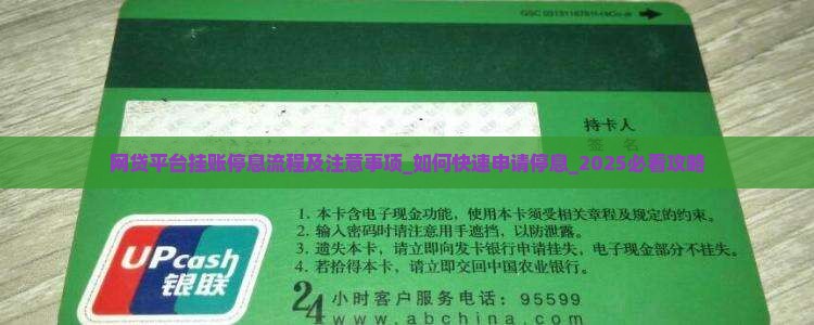 网贷平台挂账停息流程及注意事项
