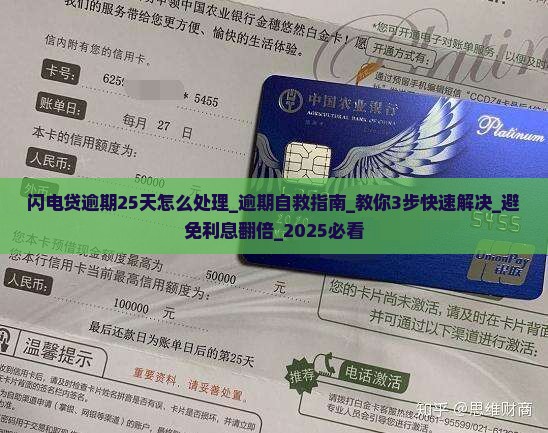 闪电贷逾期25天应该怎么处理