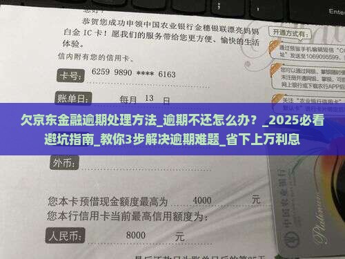 欠京东金融逾期处理方法