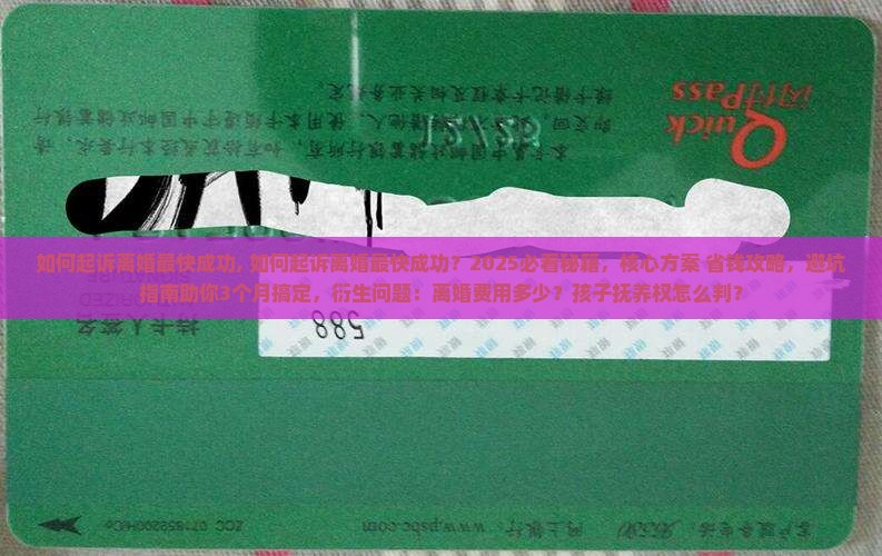 如何起诉离婚最快成功